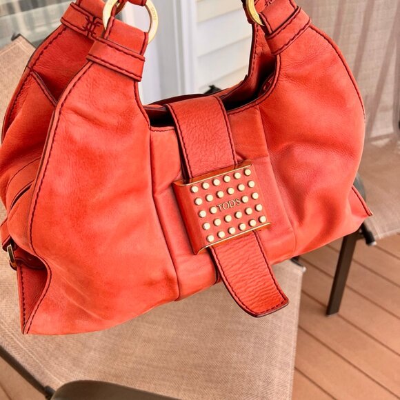 GORGEOUS Authentic Tod's Nubuck Leather Studded Shoulder Bag - Italian Designer - Picture 3 of 11